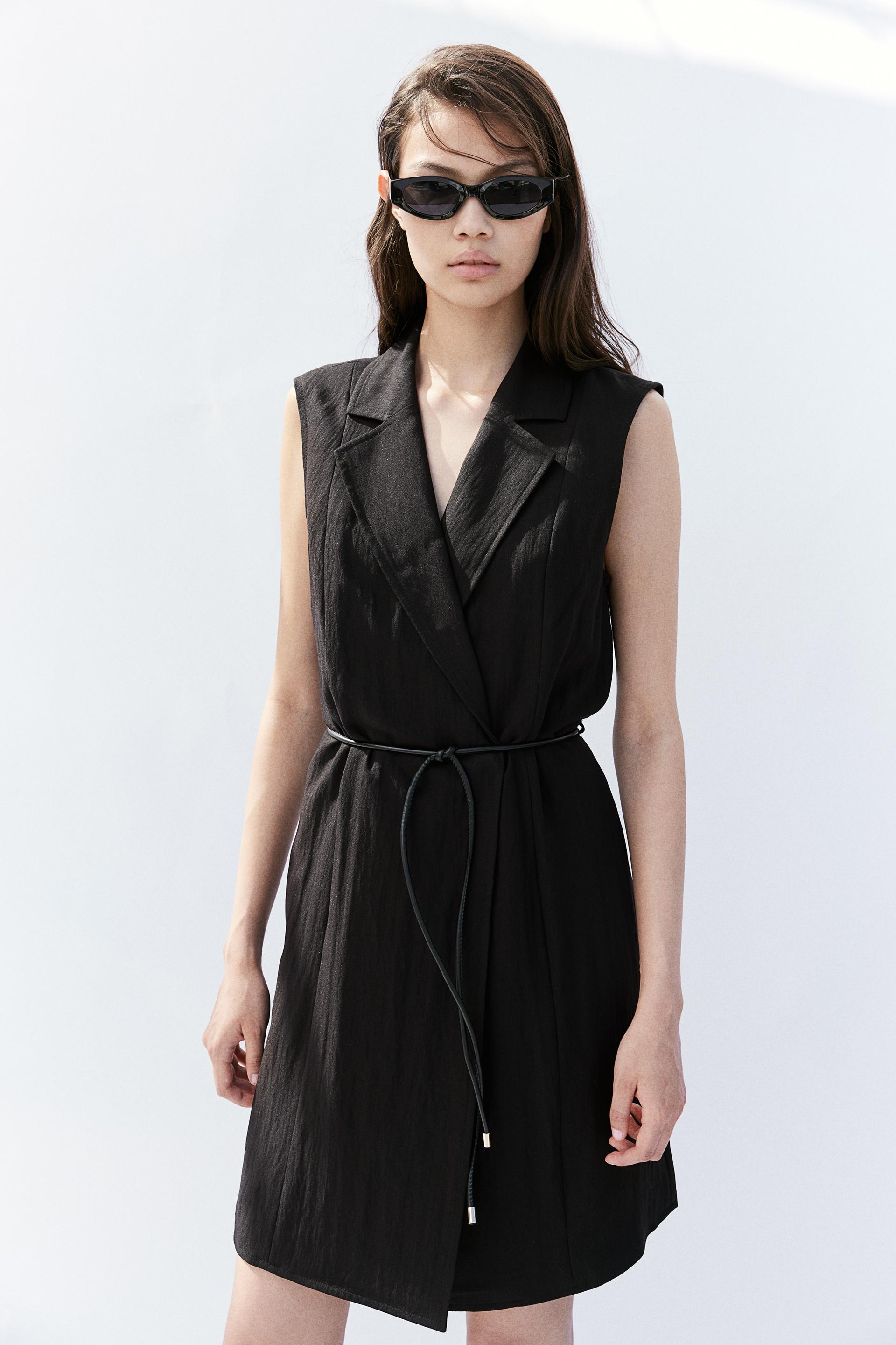 tie-belt jacket dress