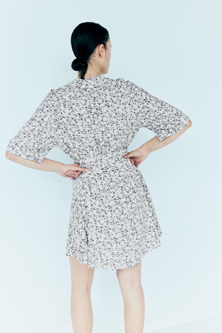 tie-belt shirt dress