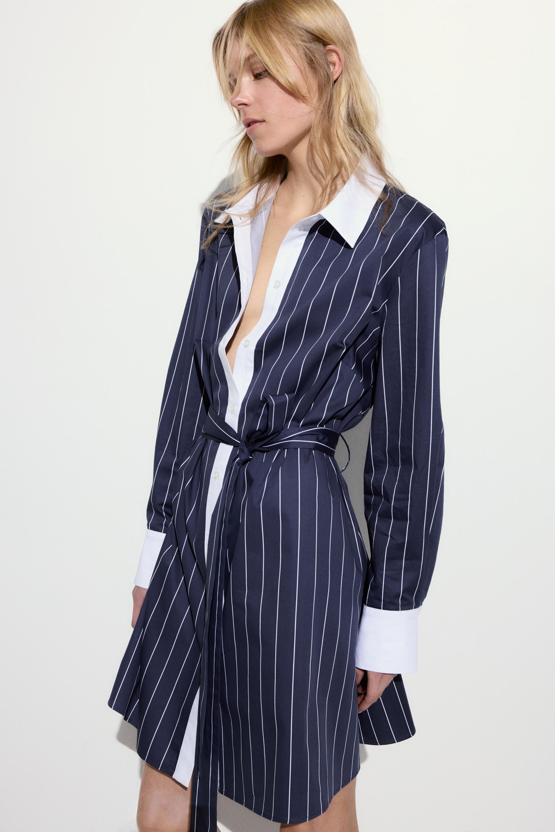 tie-belt shirt dress