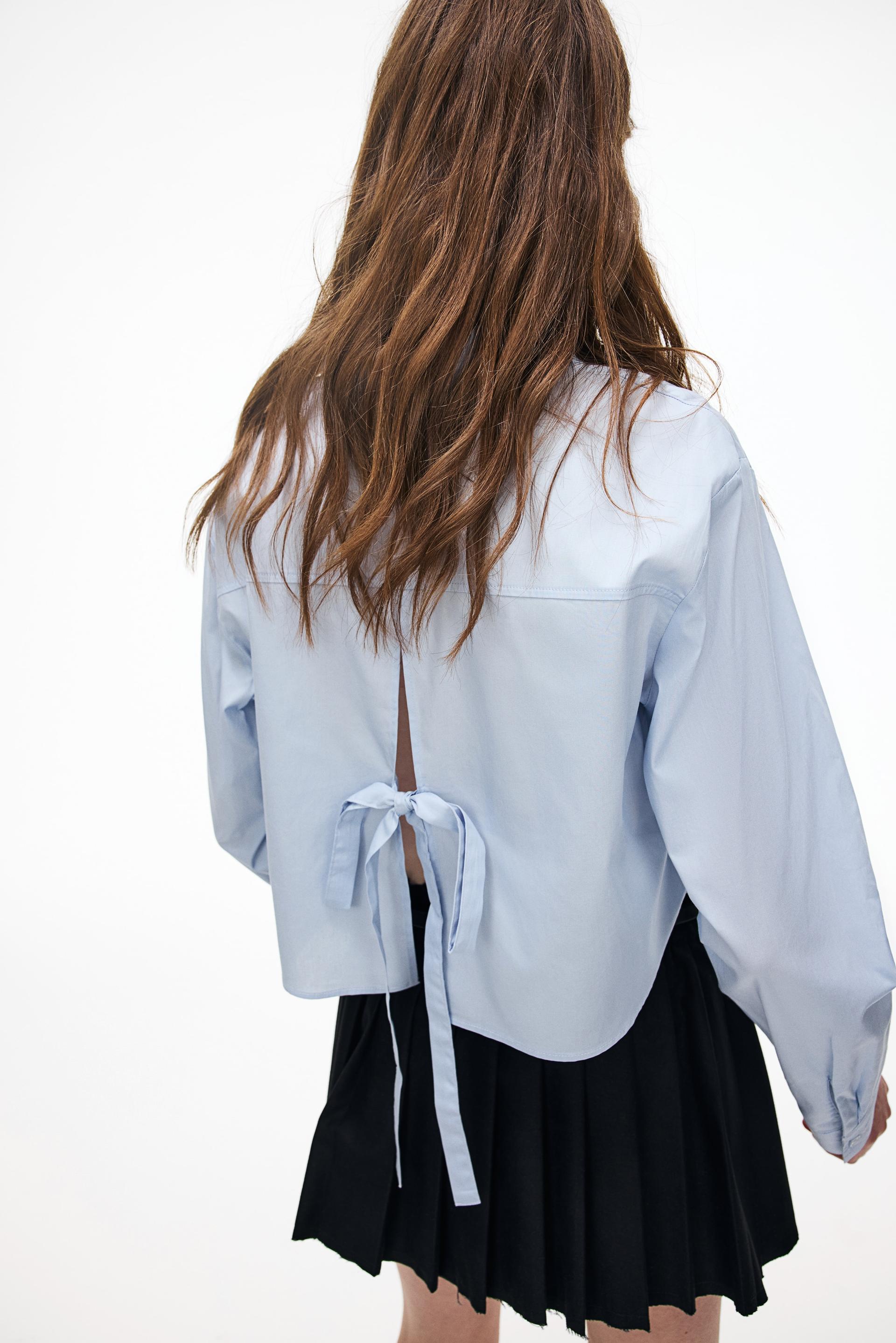 tie-detail crop top