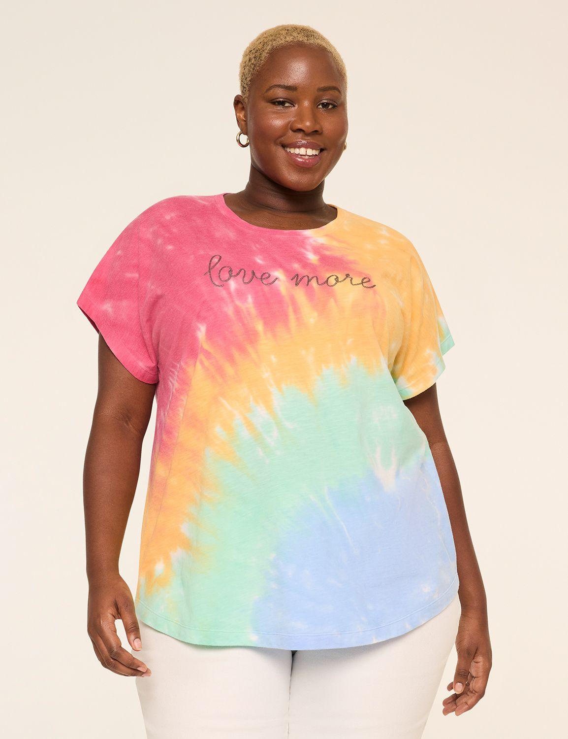 tie-dye love more graphic tee