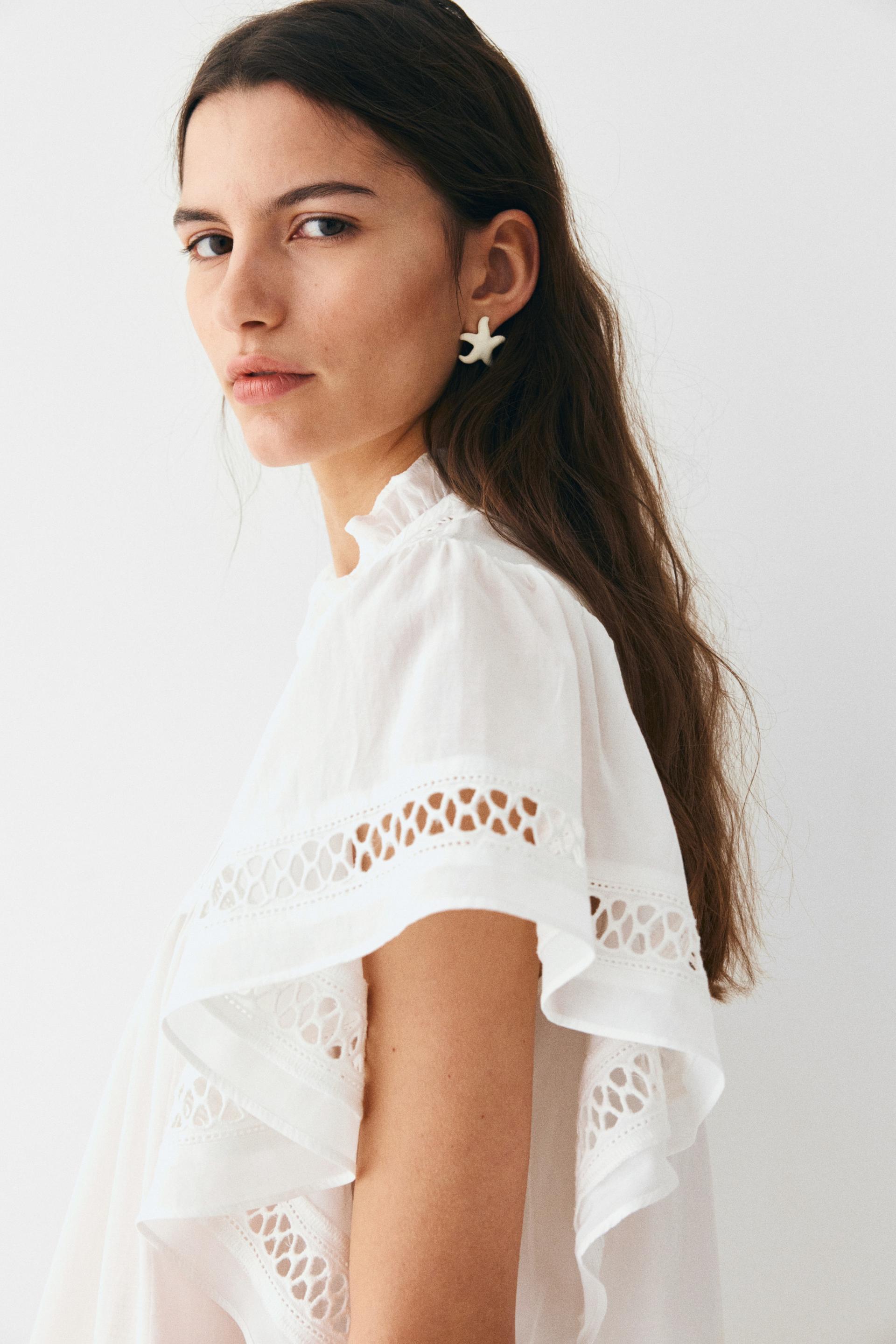 tie-neck blouse