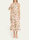 tie off-the-shoulder english roses poplin midi dress