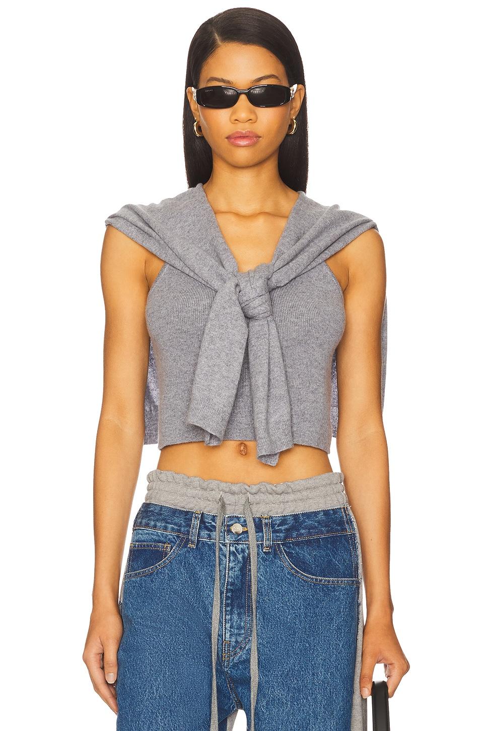 tie scarf knitted top