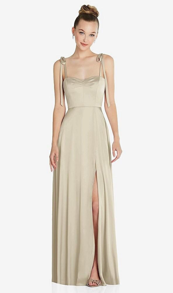 tie shoulder a-line maxi dress
