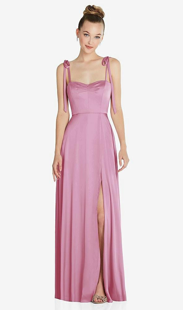 tie shoulder a-line maxi dress