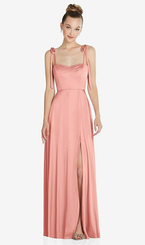 tie shoulder a-line maxi dress