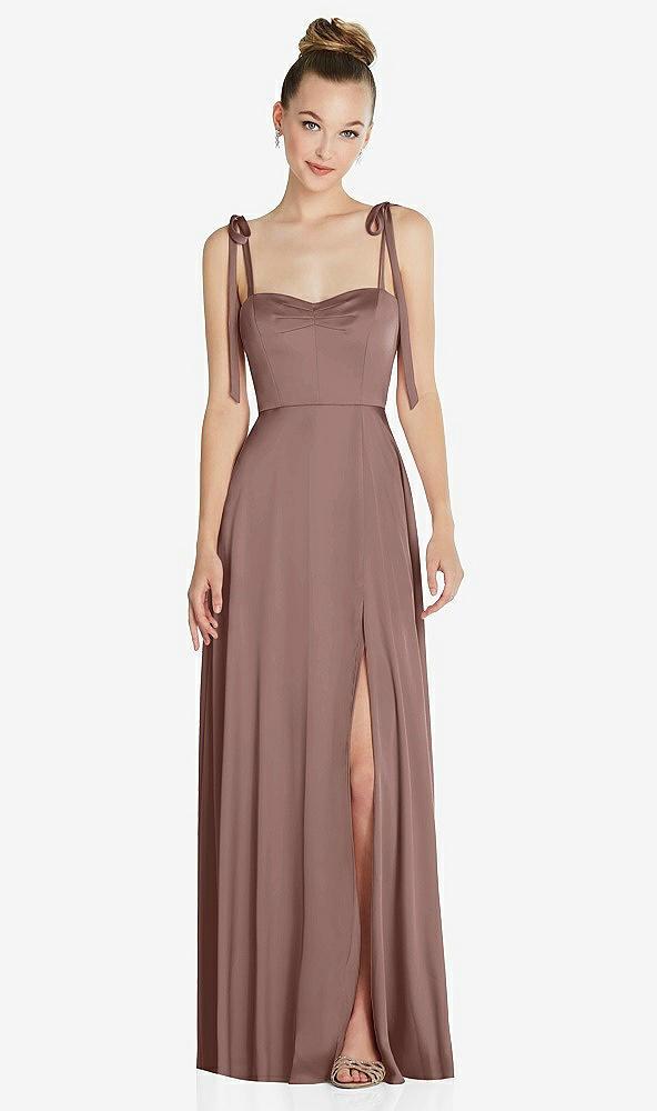 tie shoulder a-line maxi dress