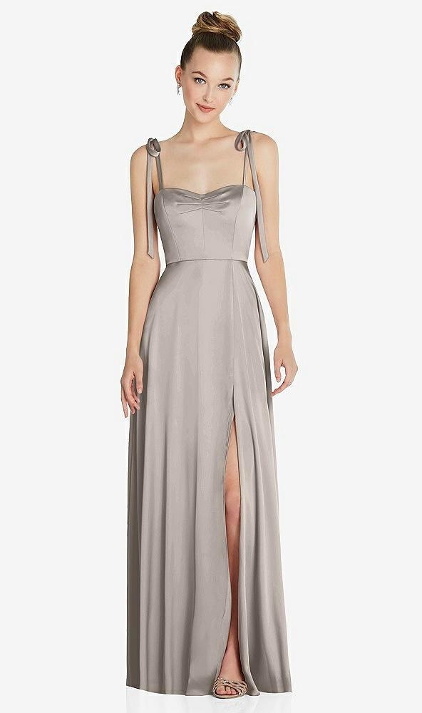 tie shoulder a-line maxi dress