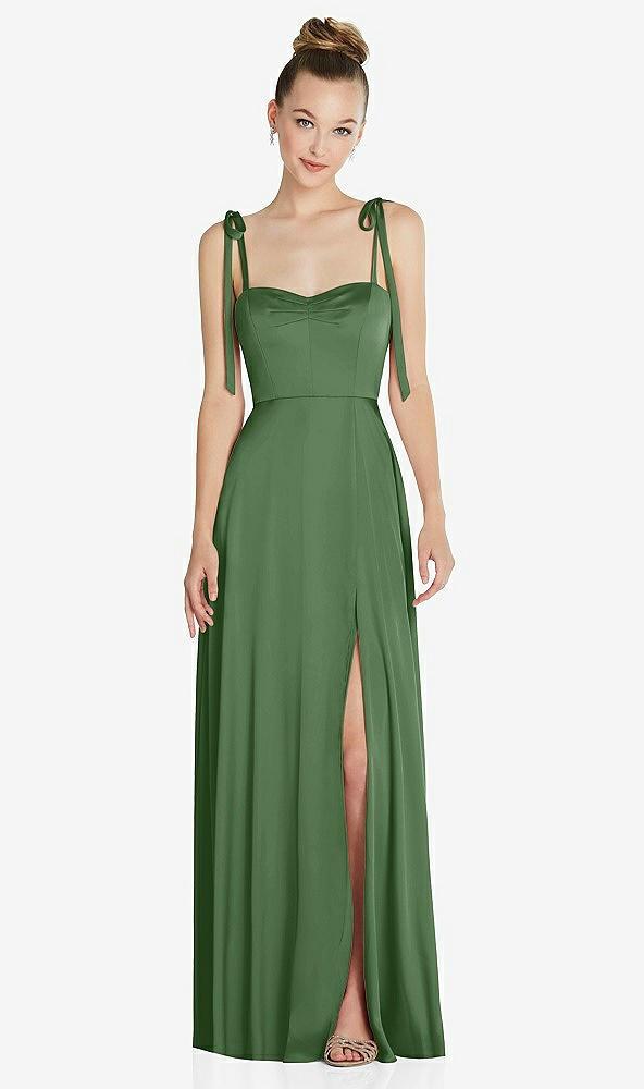 tie shoulder a-line maxi dress