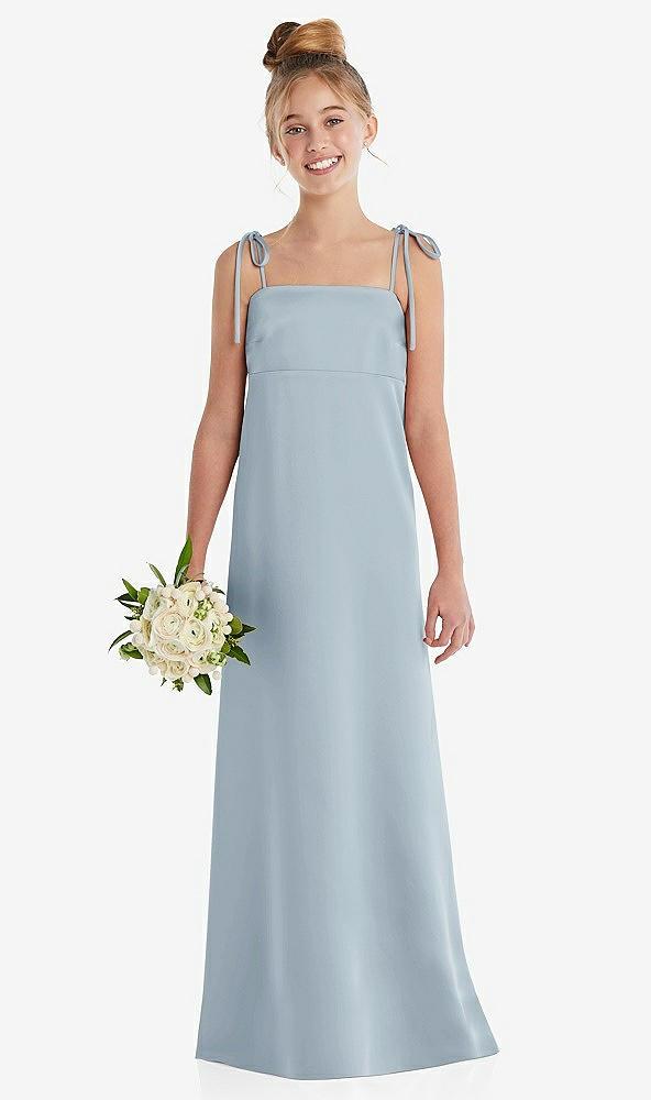 tie shoulder empire waist junior bridesmaid dress
