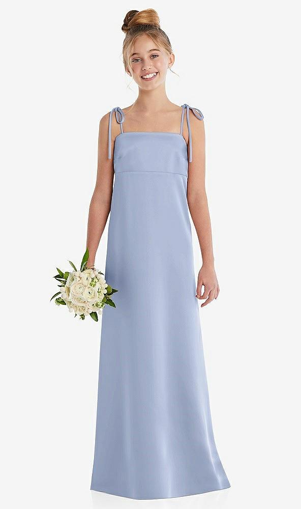 tie shoulder empire waist junior bridesmaid dress