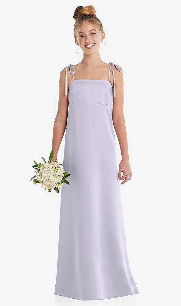 tie shoulder empire waist junior bridesmaid dress