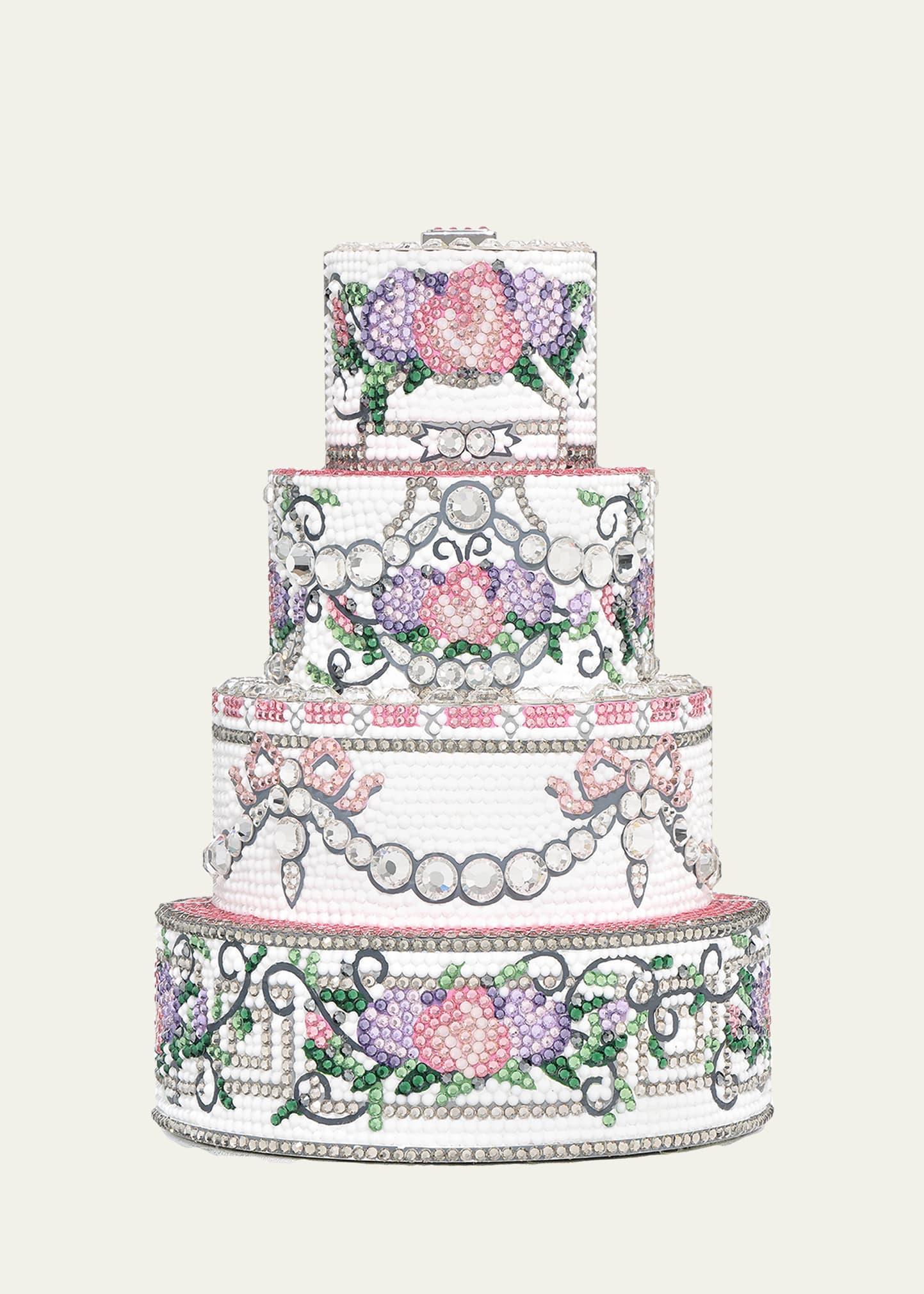 tie the knot tiered cake clutch bag