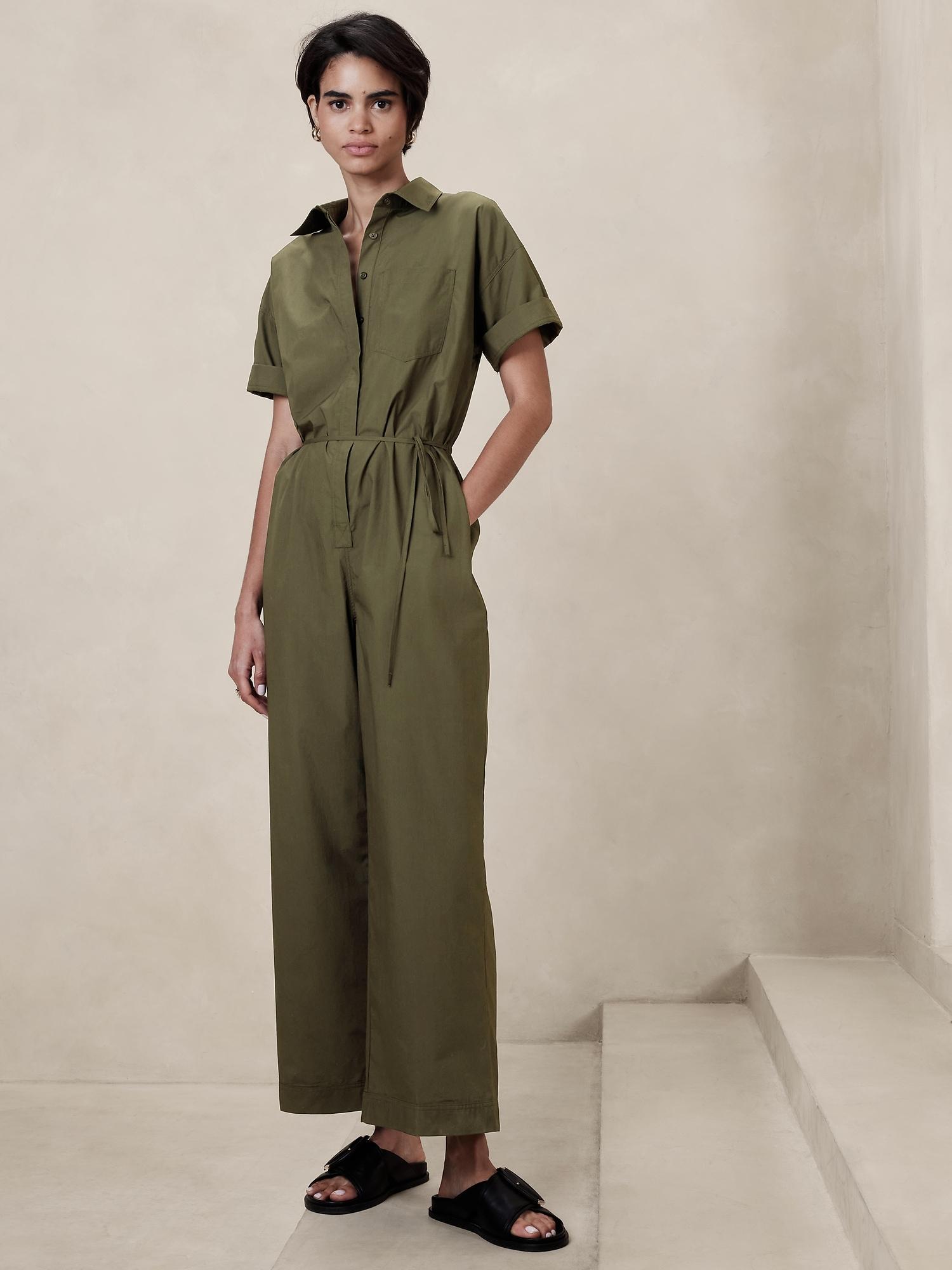 tie-waist jumpsuit