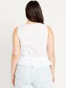 tie-waist lace-trim top