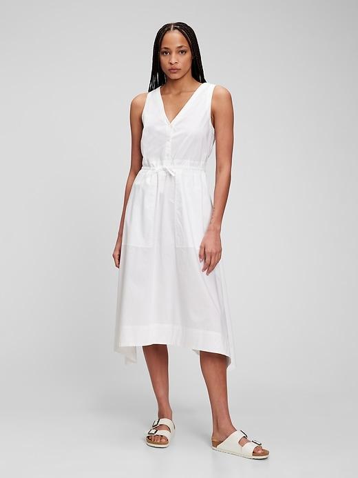 tie-waist midi dress