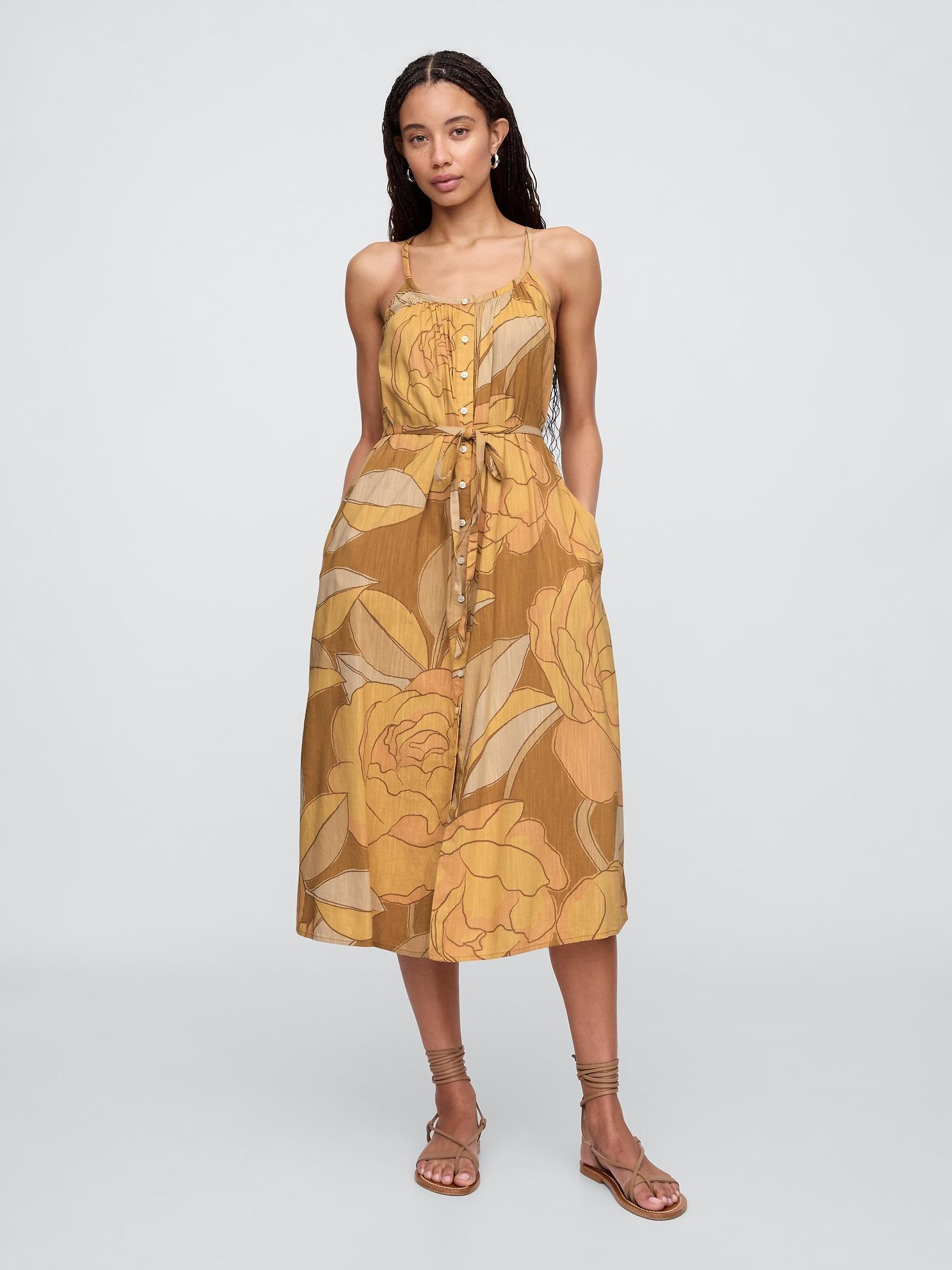 tie-waist scoopneck maxi dress