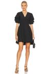tiered bubble sleeve dress