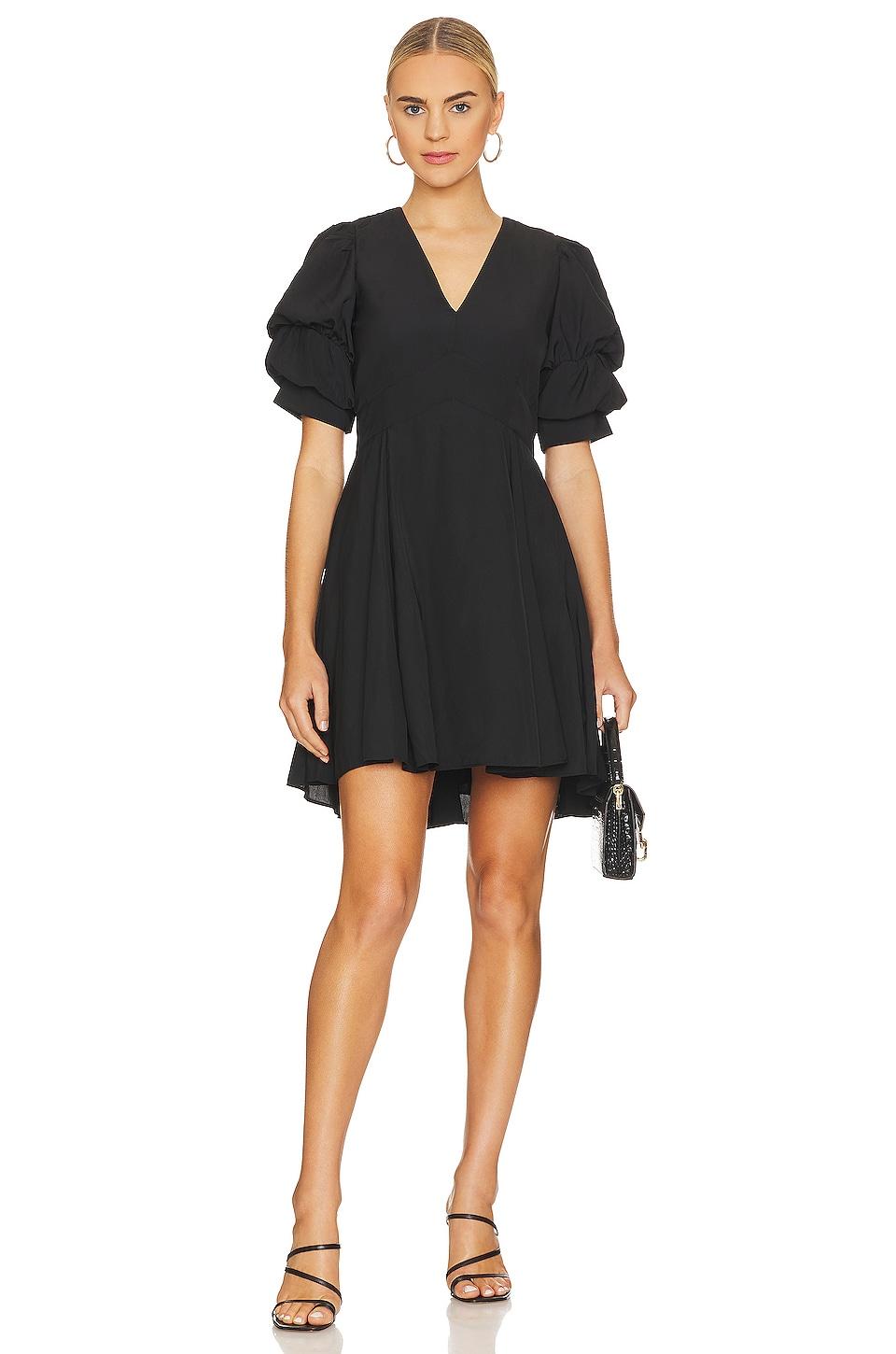 tiered bubble sleeve dress