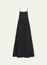 tiered low-back maxi sundress