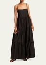 tiered low-back maxi sundress