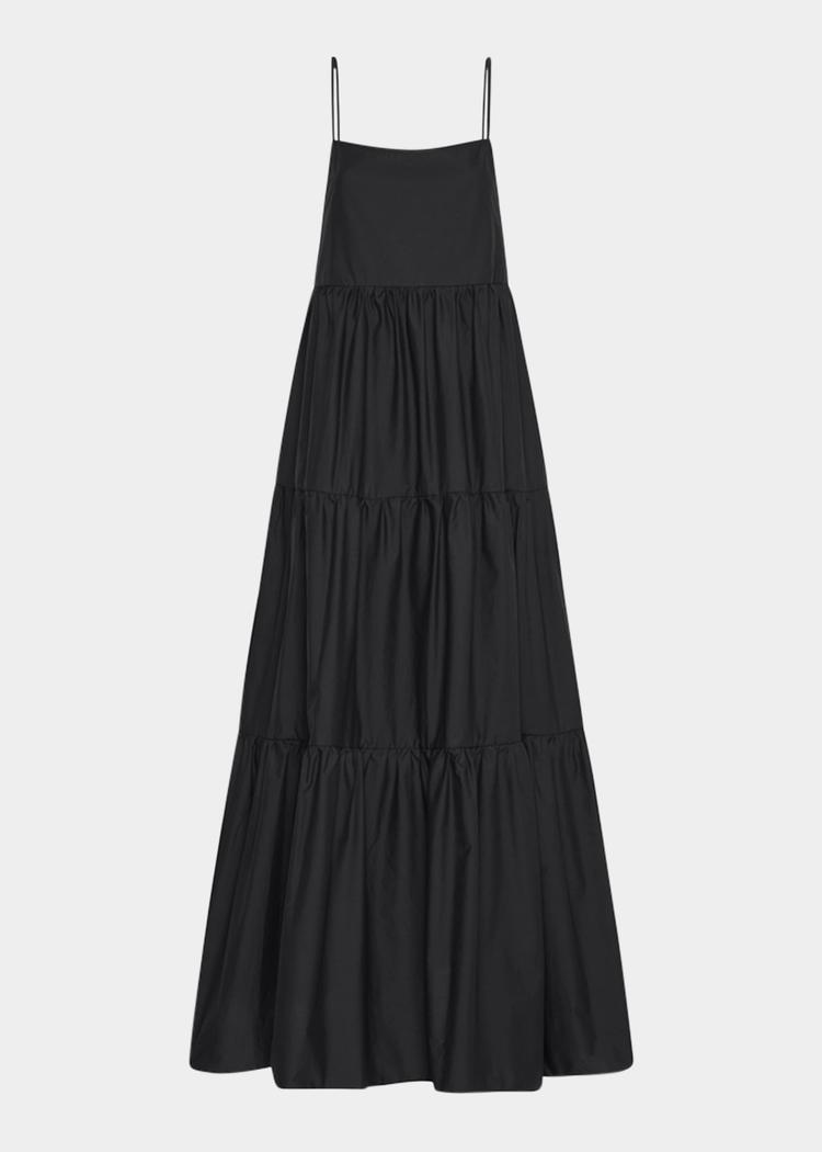 tiered low-back maxi sundress