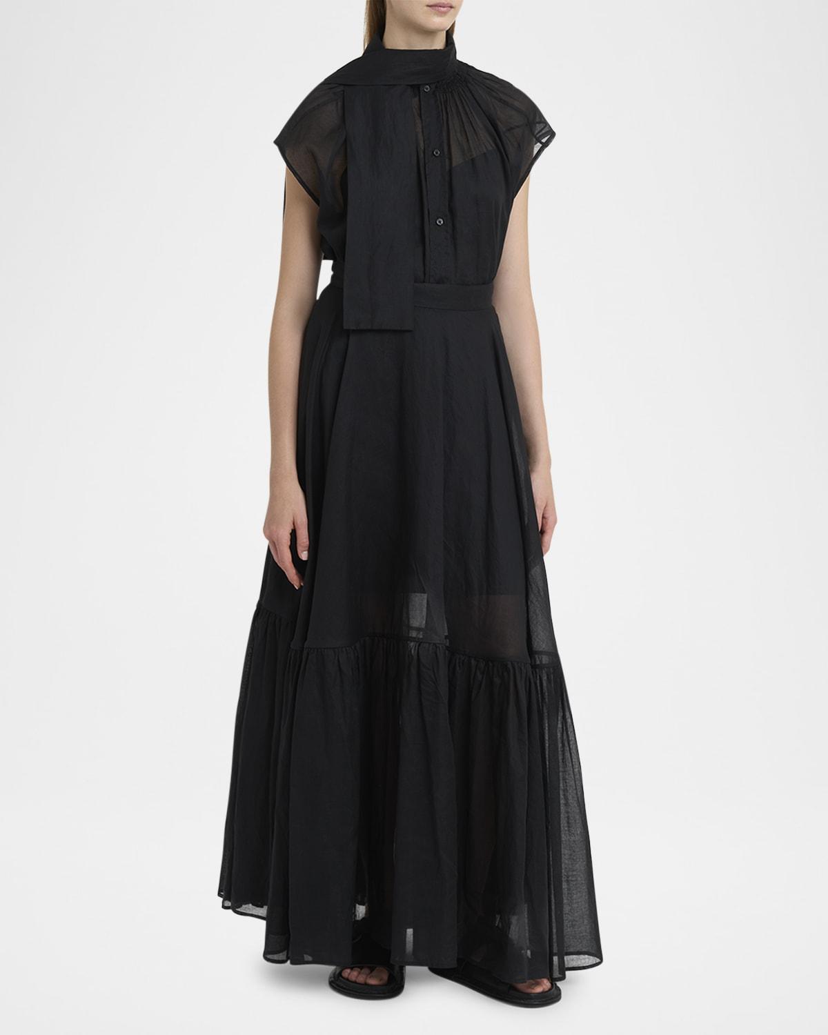 tiered maxi skirt