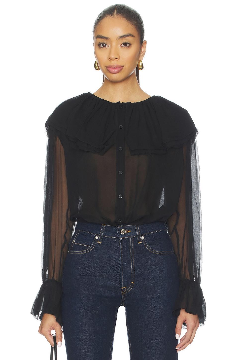 tiered statement blouse