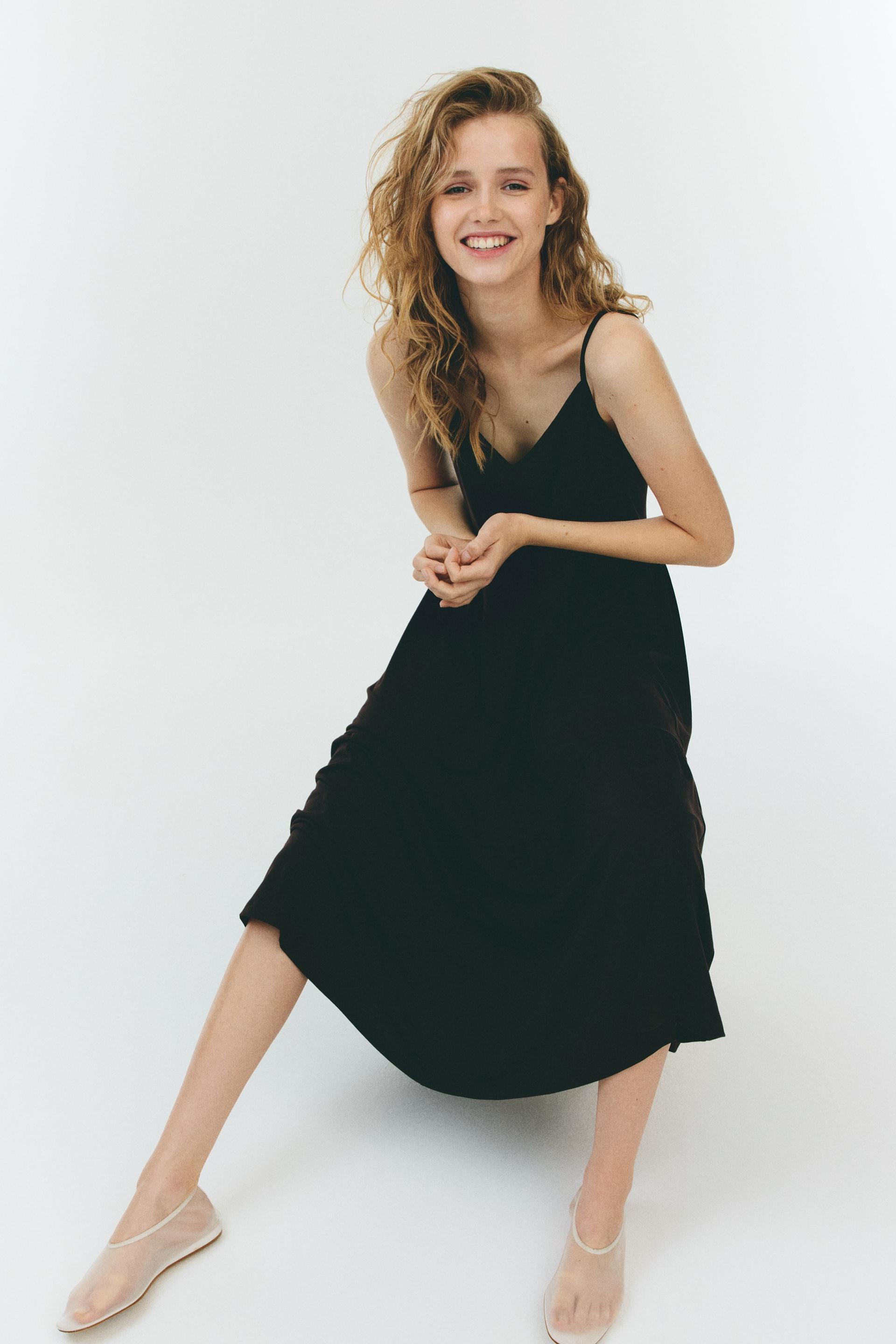 tiered strappy dress