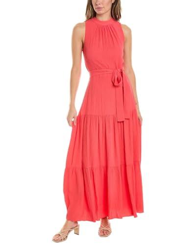 tiered tie neck maxi