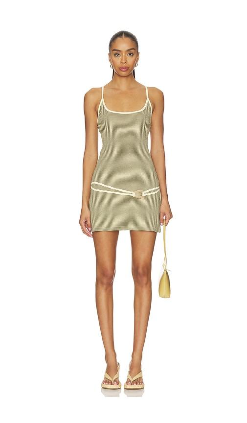 tiger mist celeste mini dress in olive.