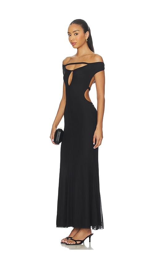 tiger mist kerrigan maxi dress in black.