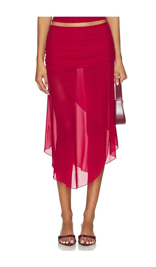 tiger mist mariana skirt in red.