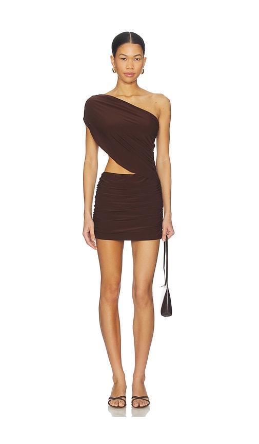 tiger mist ryland mini dress in chocolate.