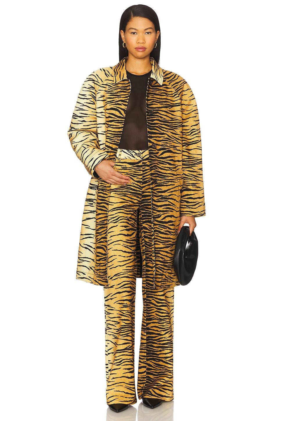tiger stripes long jacket
