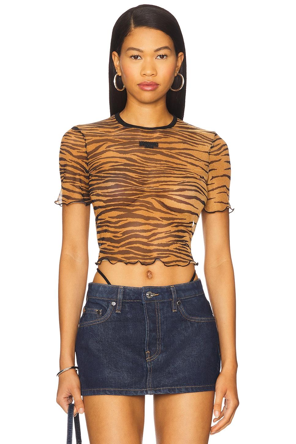 tiger stripes mesh tee