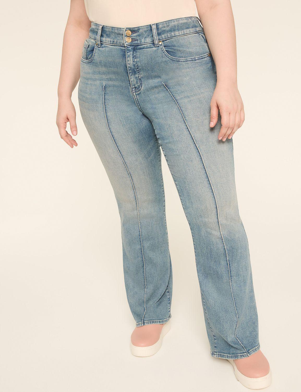 tighter tummy fit high-rise seam-detail boot jean