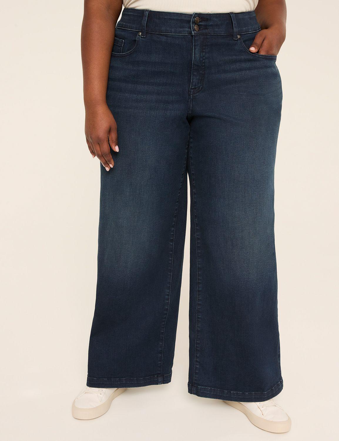 tighter tummy fit high-rise wide leg jean