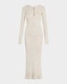 tilda cashmere jersey henley midi dress