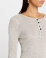 tilda cashmere jersey henley midi dress