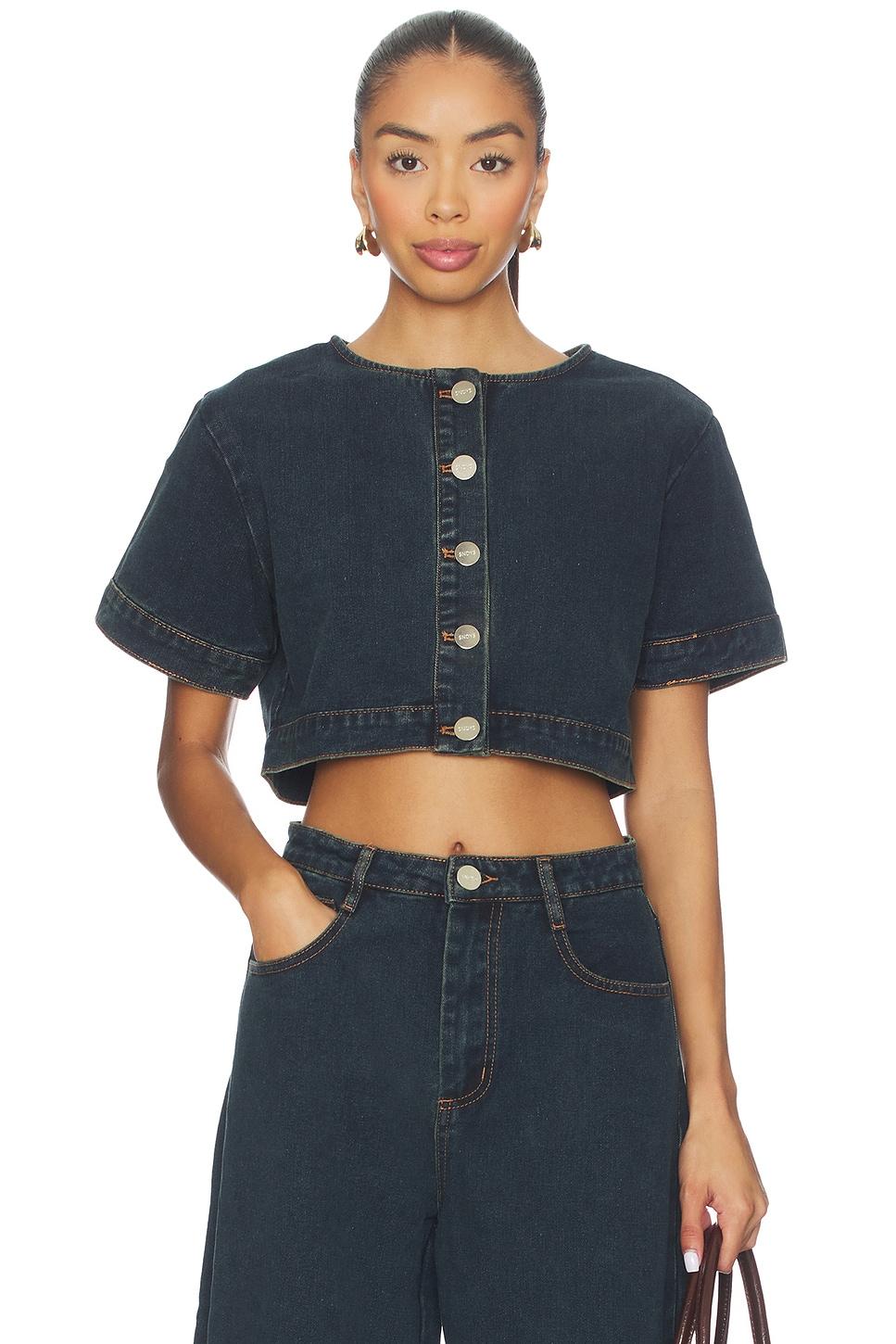 tilla denim top