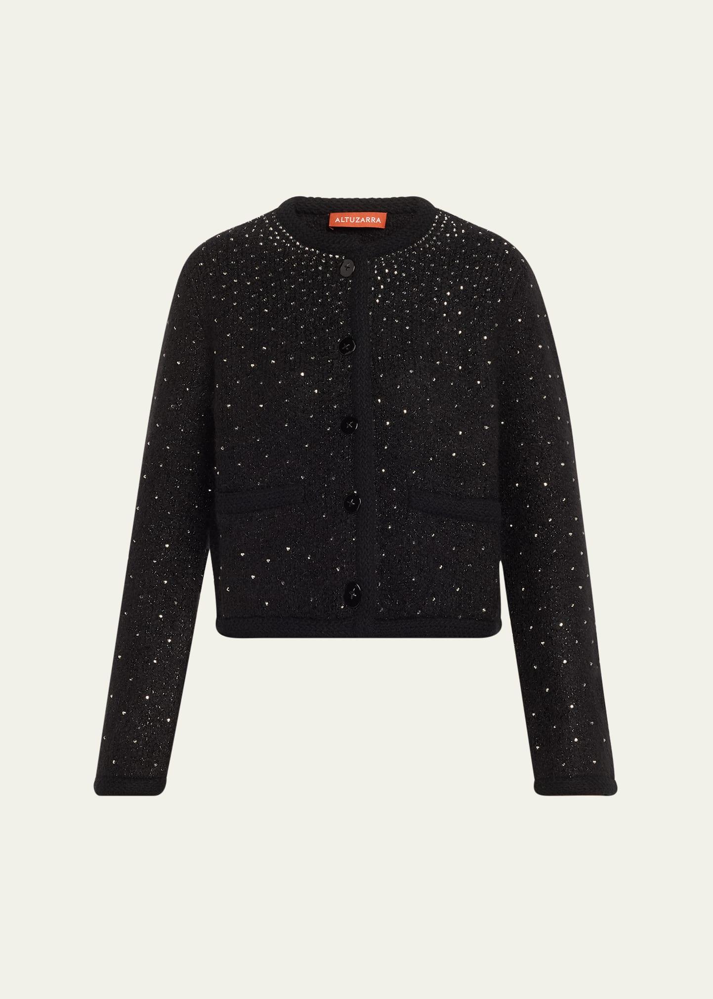 tina crystal studded jacket