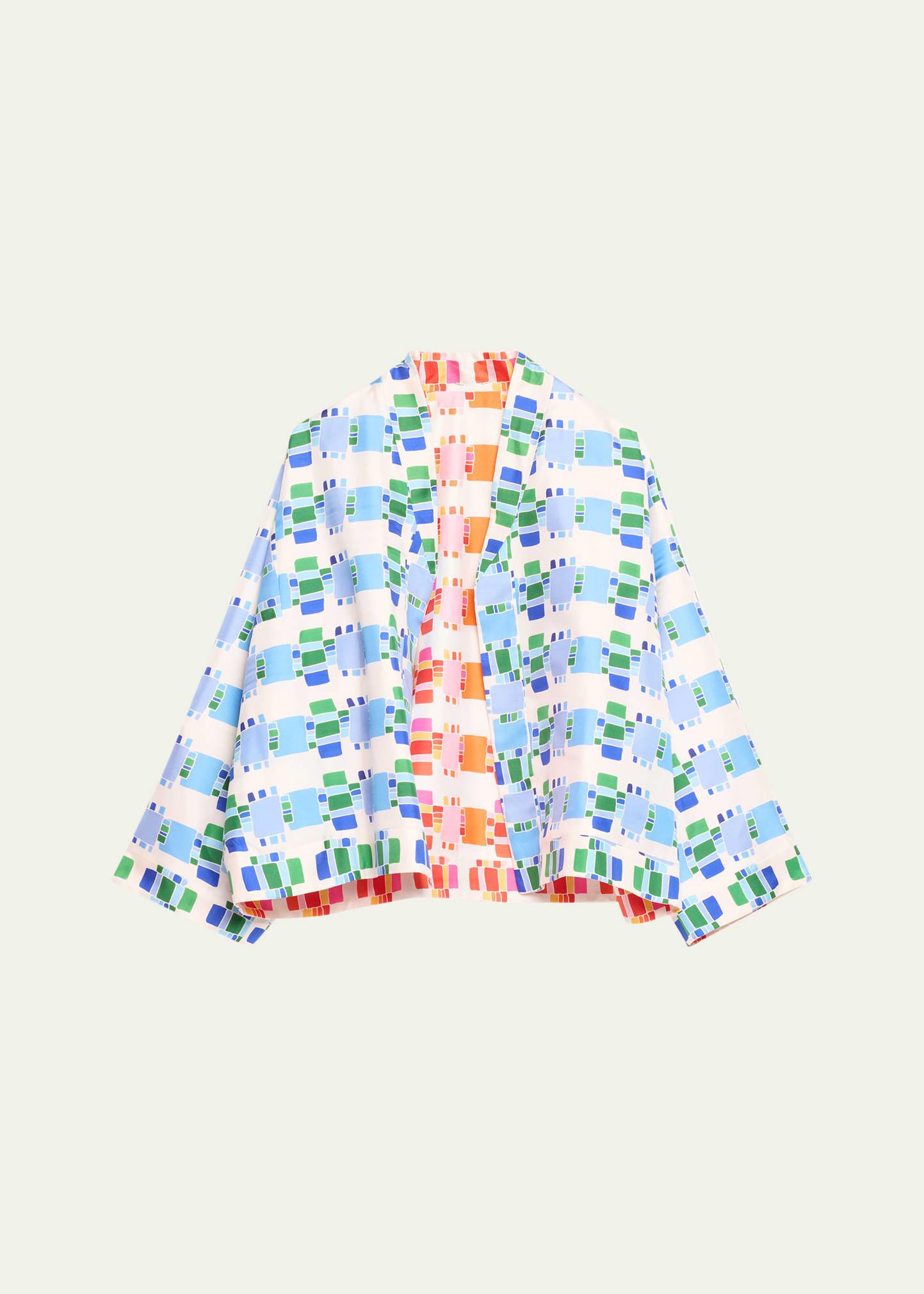 tina reversible geometric kakanias kimono jacket