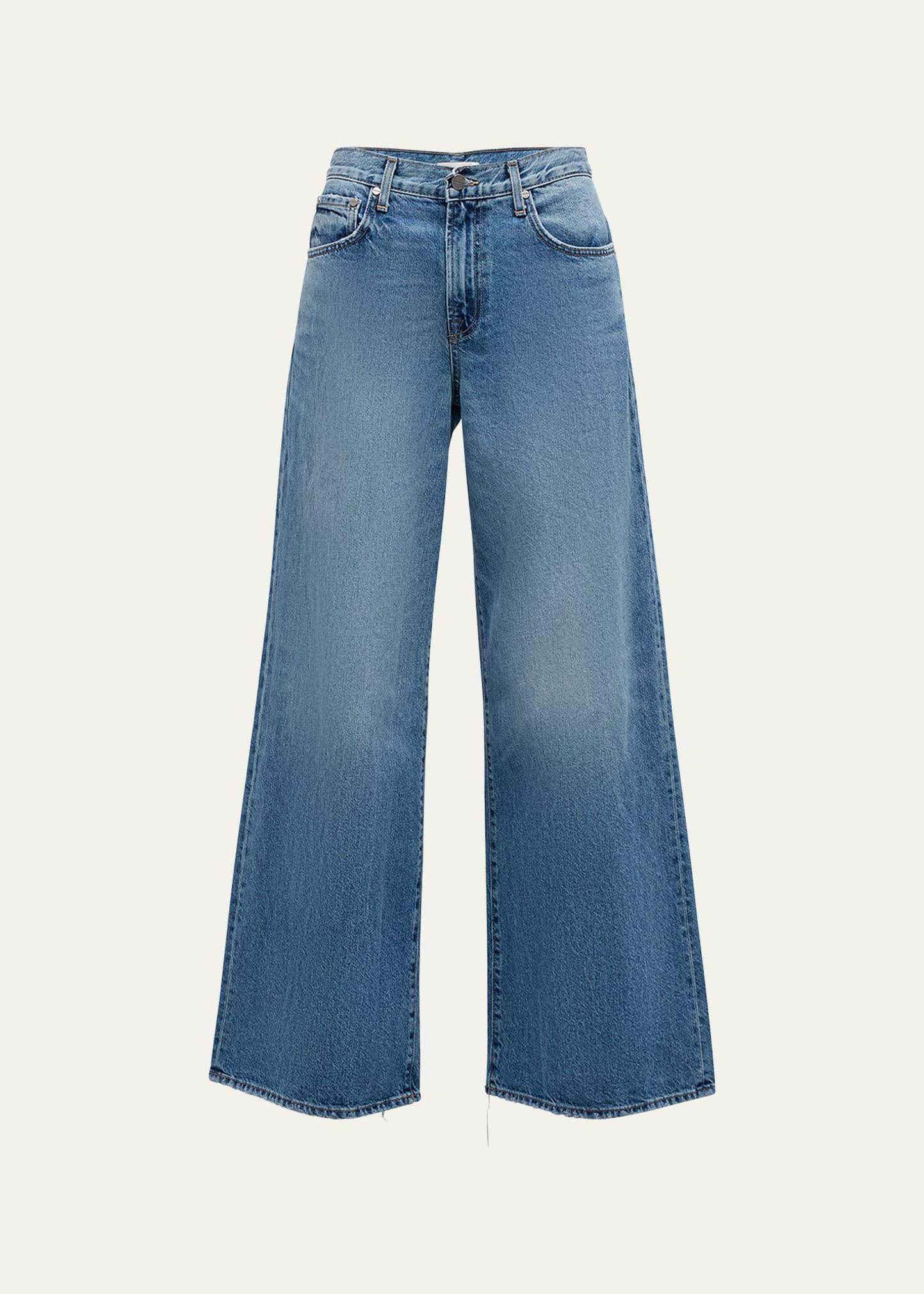 tiny dancer wide-leg denim jeans