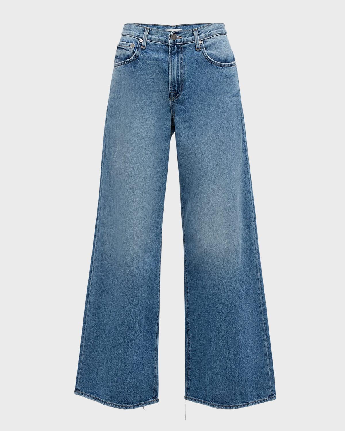 tiny dancer wide-leg denim jeans