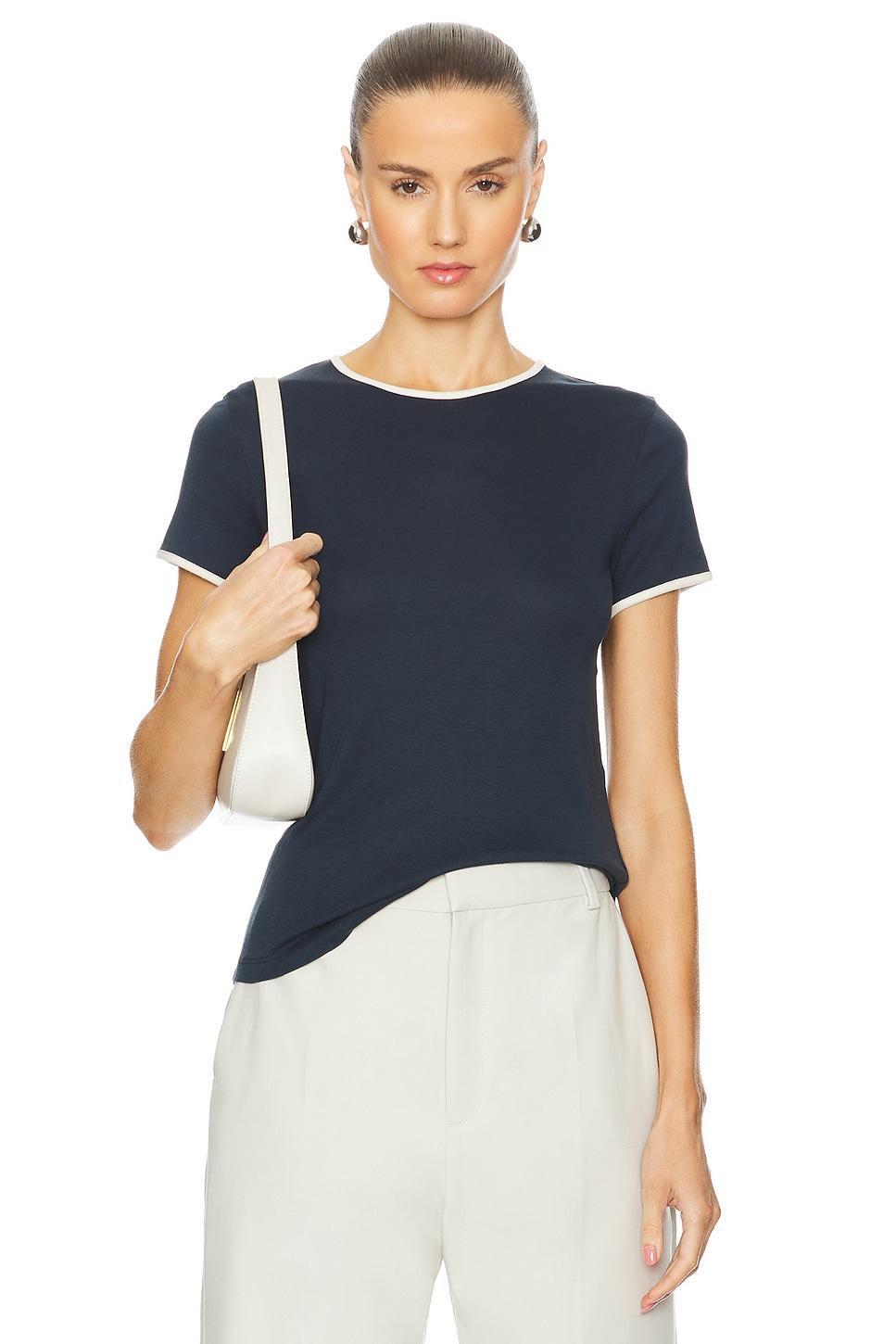 tipped short sleeve crew