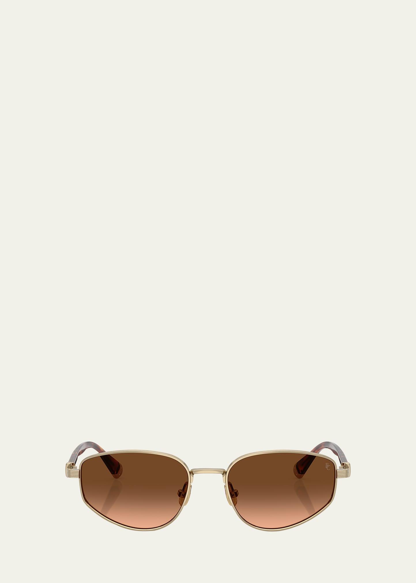 titanium oval sunglasses