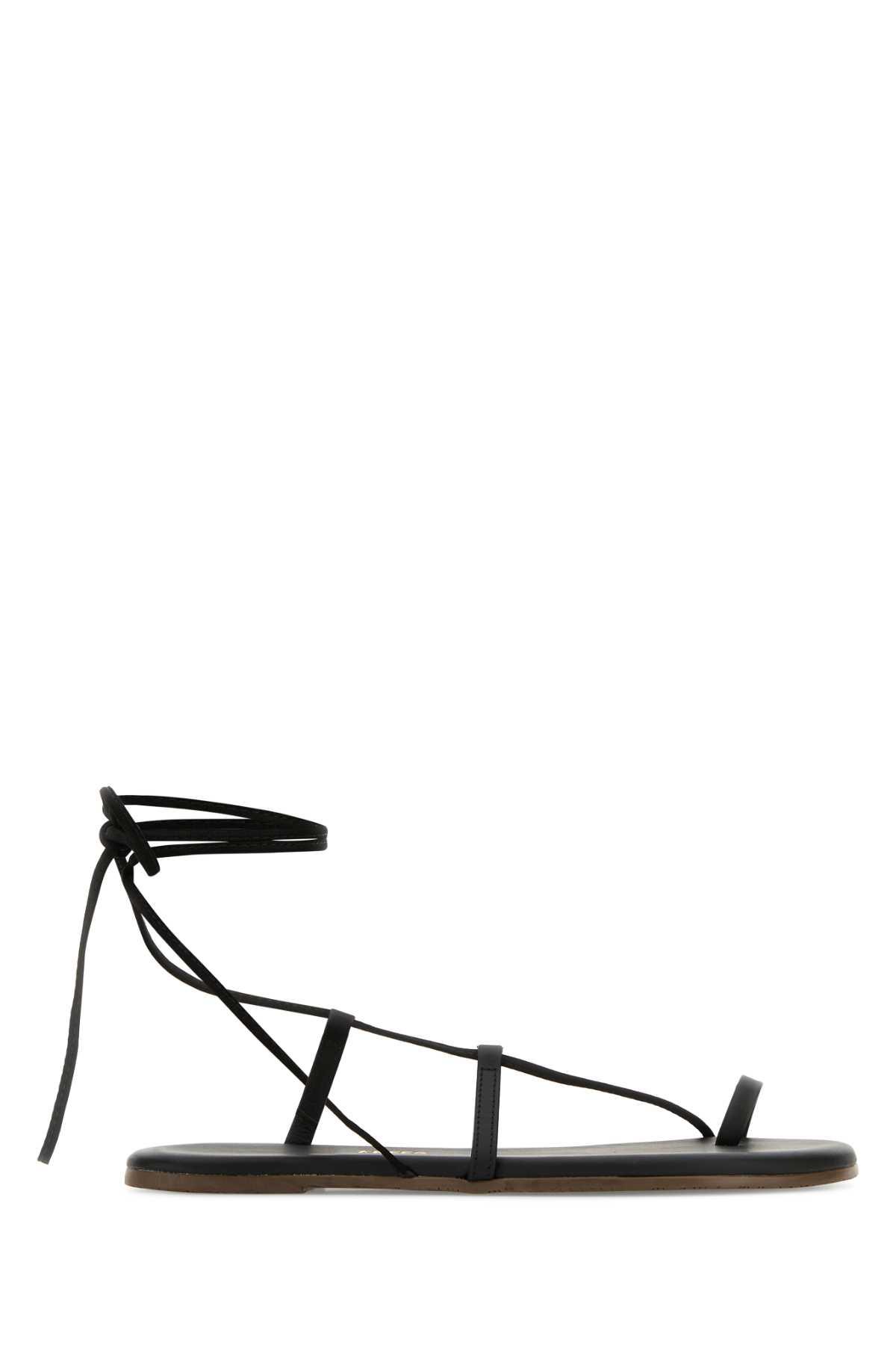 tkees black leather jo sandals