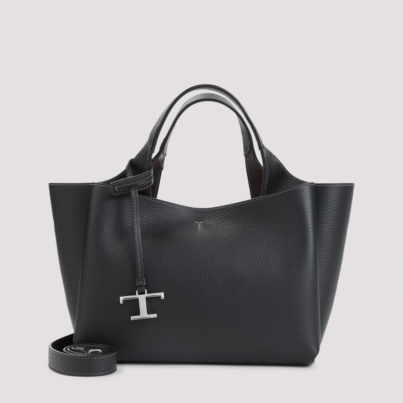 tod`s ala mini leather bag black grained - women